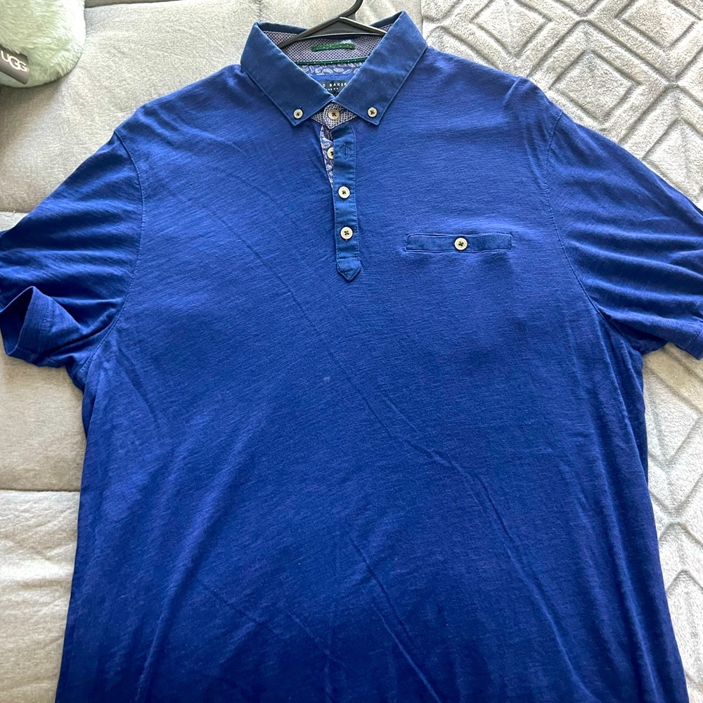 Ted Baker Mens Polo size 6/XL. Linen Polo. Lightweight. Worn 3x